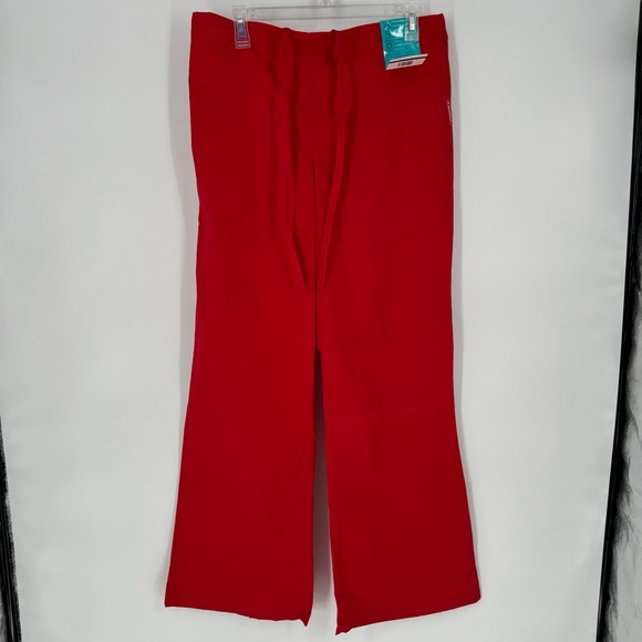 NWT Landau Natural red straight leg drawstring scrub pants - Picture 5 of 10